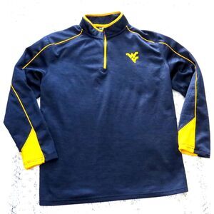 Colosseum Men's West Virginia Mountaineers Cameron 1/4 Zip Windshirt  XL EUC